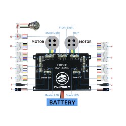 Elenktís Flipsky FT85bd ESC me thíki alouminíou gia ilektrikó skéitmpornt, podílato, skoúter í motosykléta KROXNE - 6  