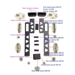 Sitz für Dualtron Thunder, Ultra, Victor DT2 DT3 Achilleus Compact Roller Minimotors - 6  