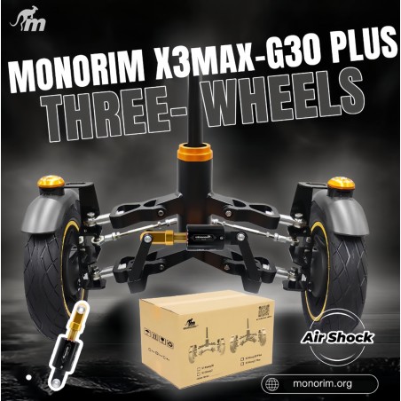 Monorim X3 Max Air etujousitus kahdella pyörällä Ninebot Max G30 & vastaaviin skoottereihin – Varaosa & iskunvaimennin Monorim -