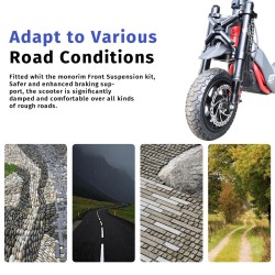 Monorim MZ3 2.0 etujousitus 160mm jarrulevylla Segway ZT3 sahkopotkulaudalle  - 5  