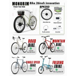 Kit Monorim BPK350 motor 380w - batería incluida, conversión a bicicleta eléctrica  - 20 Kit de potencia para bicicleta eléctric