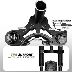 Monorim MD0 Dual Air Version 490mm x 165mm Vorderradfederung  - 7 
Kompatibilitaet: ausgelegt fuer Setups im Mass 490mm x 165mm 