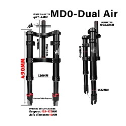 Suspensie fata Monorim MD0 Dual Air Version 490mm x 165mm  - 10 
Compatibilitate: pentru configuratii cu dimensiune 490mm x 165m