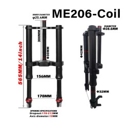Monorim ME206 Dual Air etujousitus version 565mm x 206mm  - 1 Yhteensopivuus: Monorim ME206 Dual Air etujousitus, koko 565mm x 2