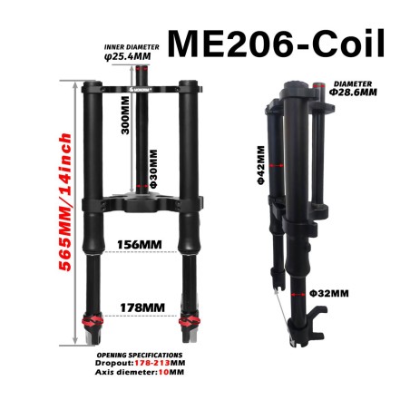 Monorim ME206 Dual Air eesmine vedrustus version 565mm x 206mm  - 1 Uhilduvus: Monorim ME206 Dual Air eesmine vedrustus, suurus 
