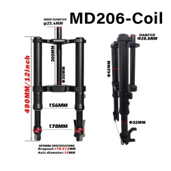 Monorim MD206 Coil Spring foraffjedring 490mm x 206mm  - 2 
Kompatibilitet: Monorim MD206 Coil Spring foraffjedring 490mm x 206m