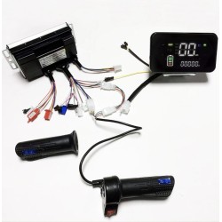 Sinusines bangos bešepecio variklio valdiklio rinkinys 48V 84V 50A 3000W su akseleratoriumi ir ekranu  - 2 Produktu sarasas

50A