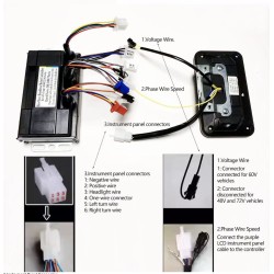 Kit controlador motor sem escovas onda sinusoidal 48V 84V 50A 3000W com acelerador e display  - 12 Lista de produtos

Controlado