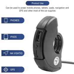 USB- ja USB-C-latausportti sahkopotkulaudan ohjaustankoon - XT30, XT60 ja XT90  - 5 Sopii sahkopotkulautojen, sahkoskootterien j