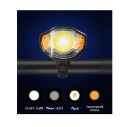 Torcia elettrica con clacson per scooter o biciclette Wan - 5  