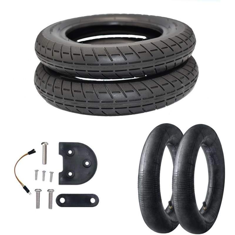 10 tommer Emove-mærkehjulsæt til Xiaomi PRO Sort - Rød - Hvid  - 2  