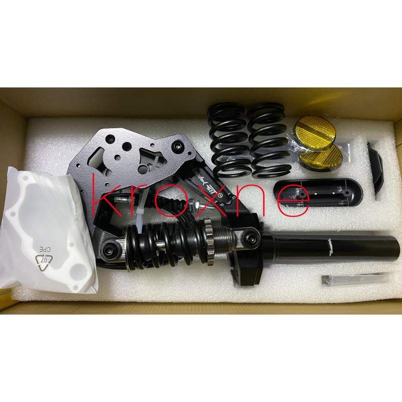 Sharkset fjæring for Ninebot Max G30, G30D, G30P og G30LP Sharkset - 11 Sharkset frontfjæring med to støtdempere for Ninebot Max