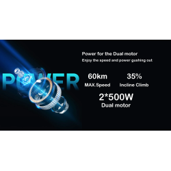 AWD 1000w dobbeltmotorsett (to 500w motorer) - batteri og elektronikk inkludert Monorim - 1 Du får dobbelt så mye kraft med to g