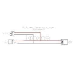 Cable de conexión paralela para batería externa compatible con patinete, bicicleta eléctrica o similar  - 2 Cable de conexión pa
