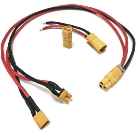 Spínaný propojovací kabel pro externí baterii kompatibilní s koloběžkou, elektrokolem a podobně  - 1 Spínaný propojovací kabel p