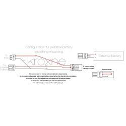 Geschakelde aansluitkabel voor externe accu compatibel met scooter, elektrische fiets of vergelijkbaar  - 2