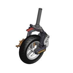 Perednyaya podveska Sharkset s diskovym tormozom dlya Ninebot Max G30E ll/G30 LE/G30D/G30LP, Segway Max G2/G65.  - 4 Perednyaya 