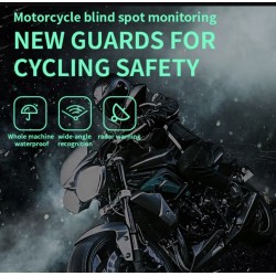 Waterproof blind spot detection system (130º angle) for scooter, bicycle or motorcycle KROXNE - 10  