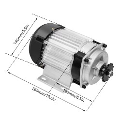 Kit tricycle électrique (moteur électrique sans balais, contrôleur, accélérateur) 48v 500w 750w KROXNE - 21  